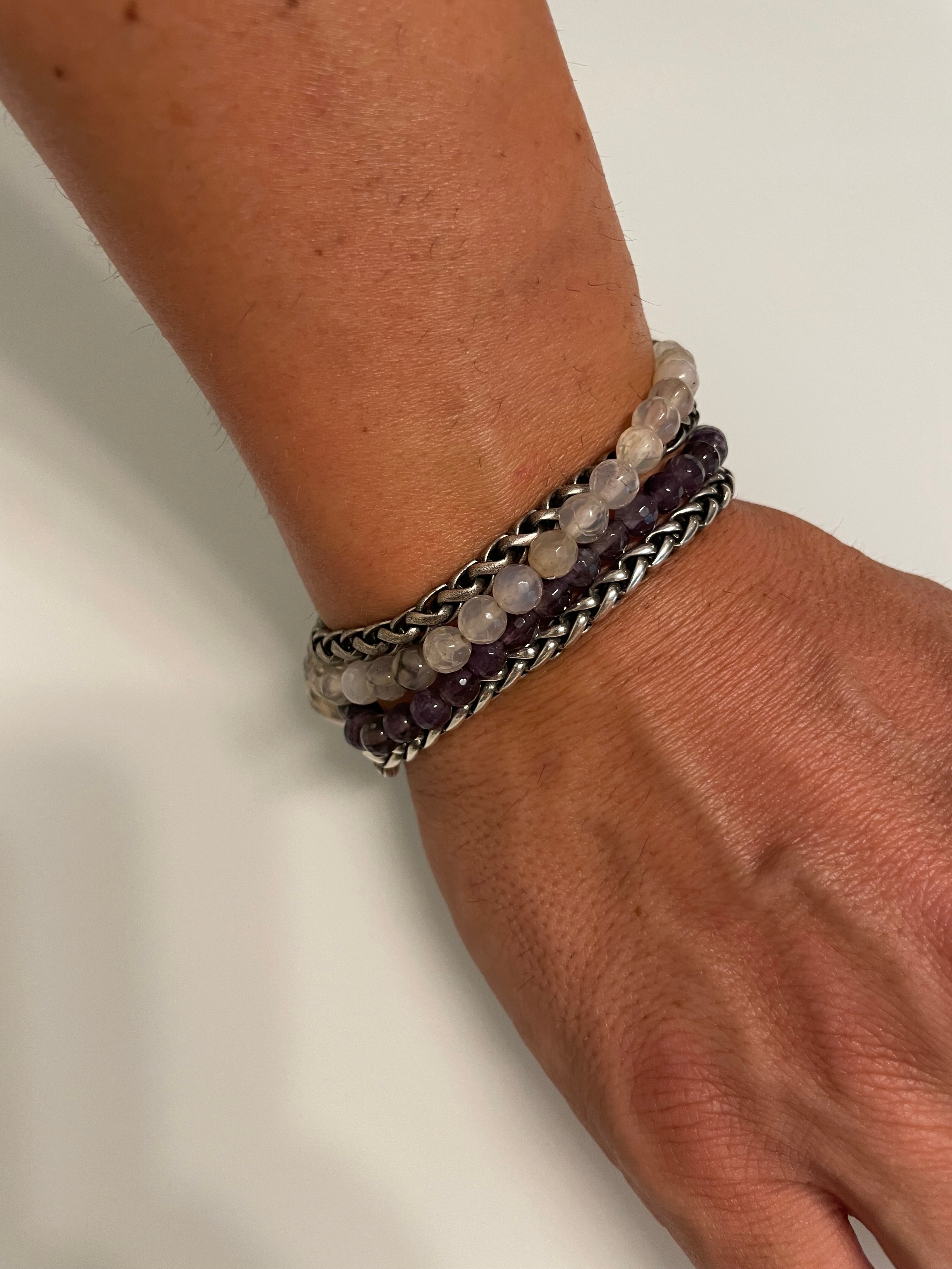 STONE WHITE - BRACCIALE PIETRE UNISEX