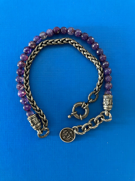 STONE AMETHIST - BRACCIALE PIETRE UNISEX