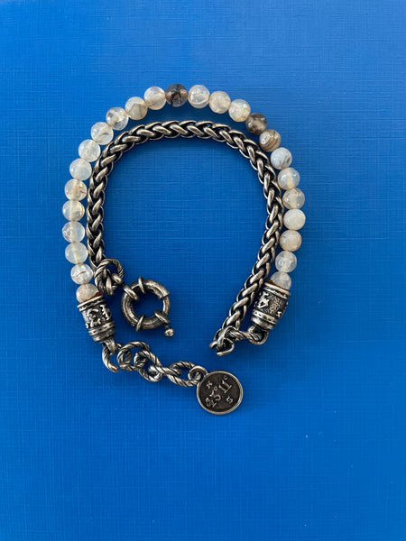 STONE WHITE - BRACCIALE PIETRE UNISEX