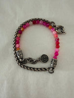 STONE PINK ROSE - BRACCIALE PIETRE UNISEX